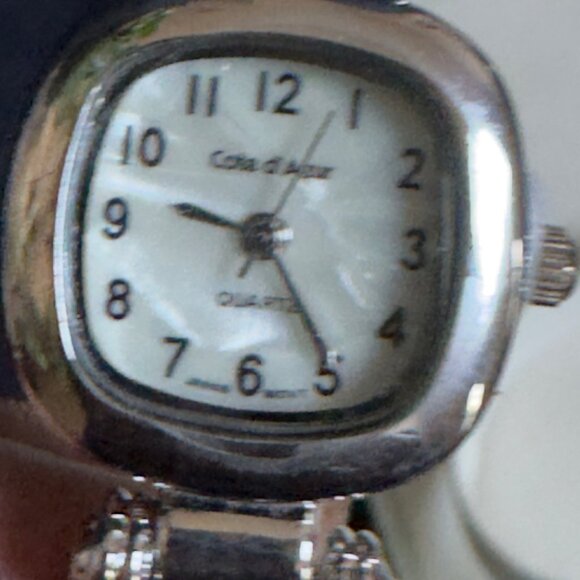 COTE D' AZUR Silver-Toned Jewelry Set Watch Necklace Earrings Clear Gemstones - Picture 10 of 16